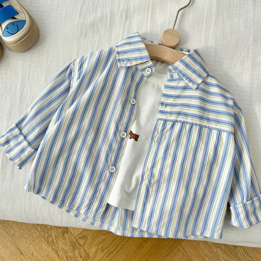 Camisa infantil a rayas para hombre