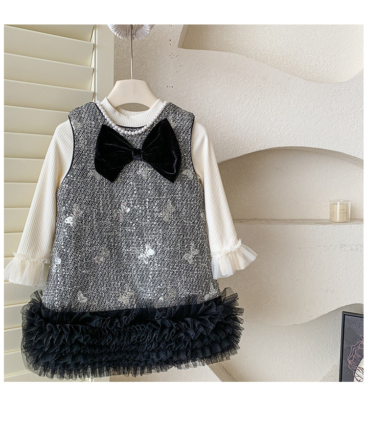 Conjunto Infantil con Lazo de Lujo para Mujer
