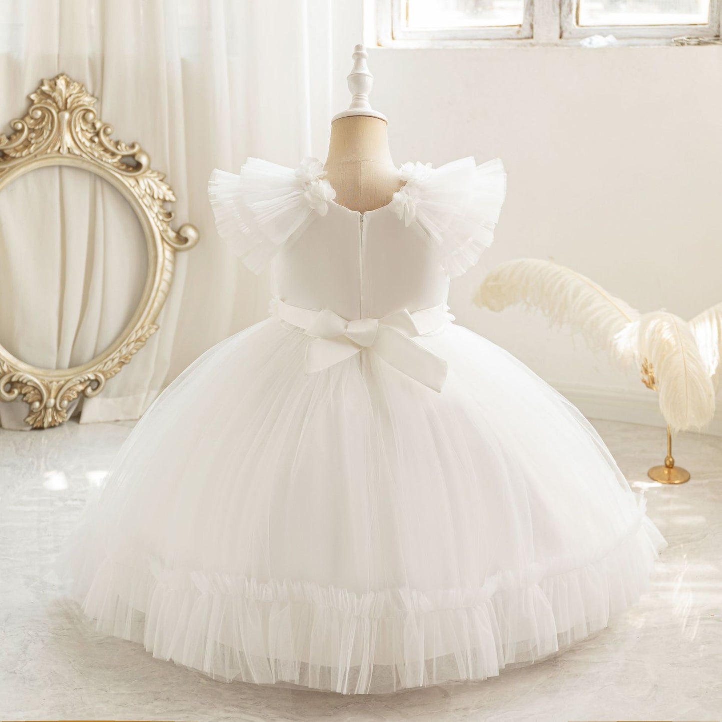 Vestido de Fiesta Infantil Tul Flores