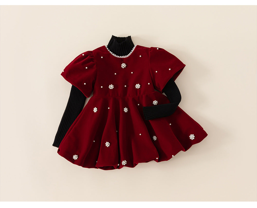 Vestido Infantil Perla Roja