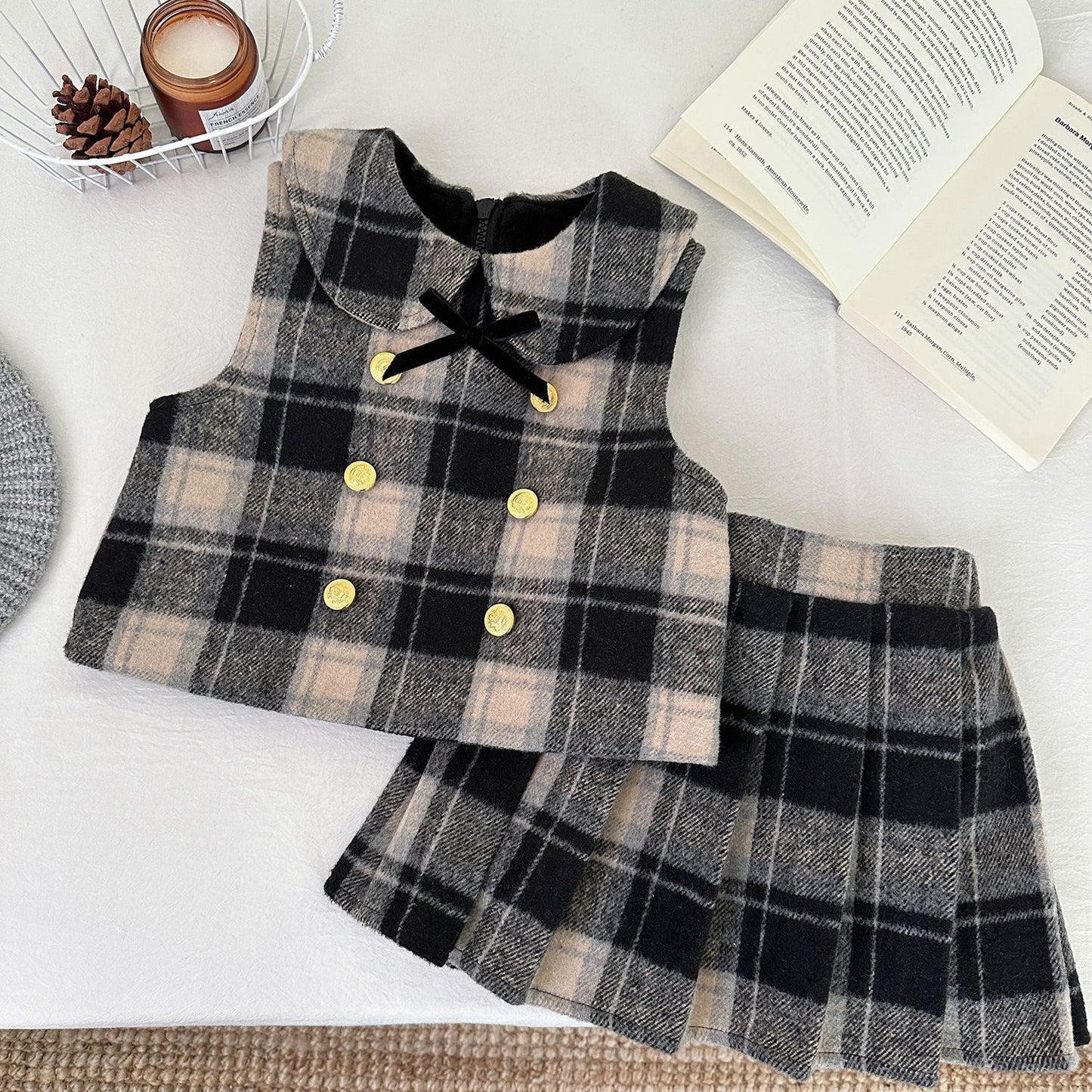 Conjunto de Traje a Cuadros para Niños