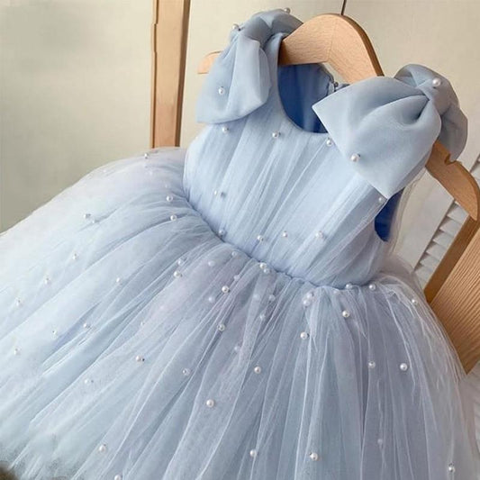 Vestido de Fiesta Infantil con Perlas
