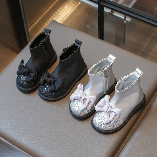 Botas Infantiles Brilhos Lacinho