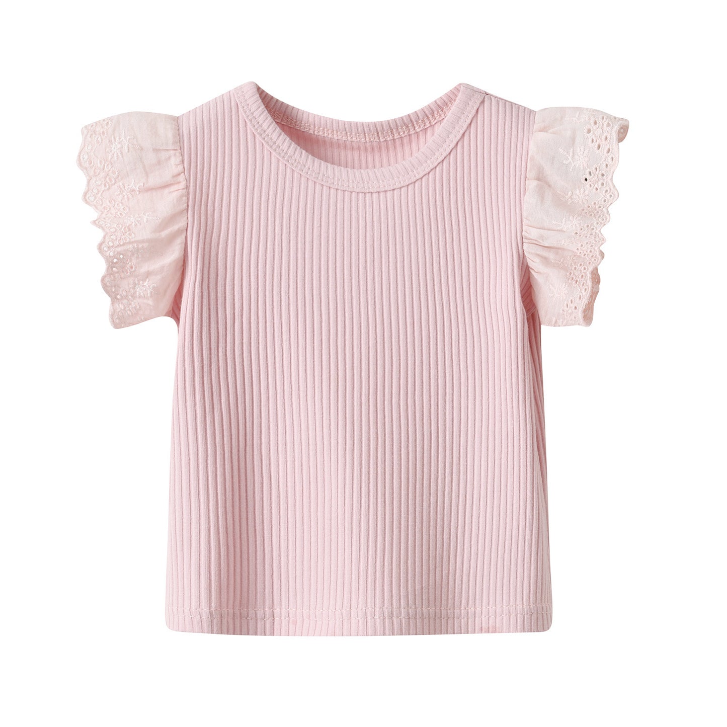 Blusa infantil con Mangas de Encaje