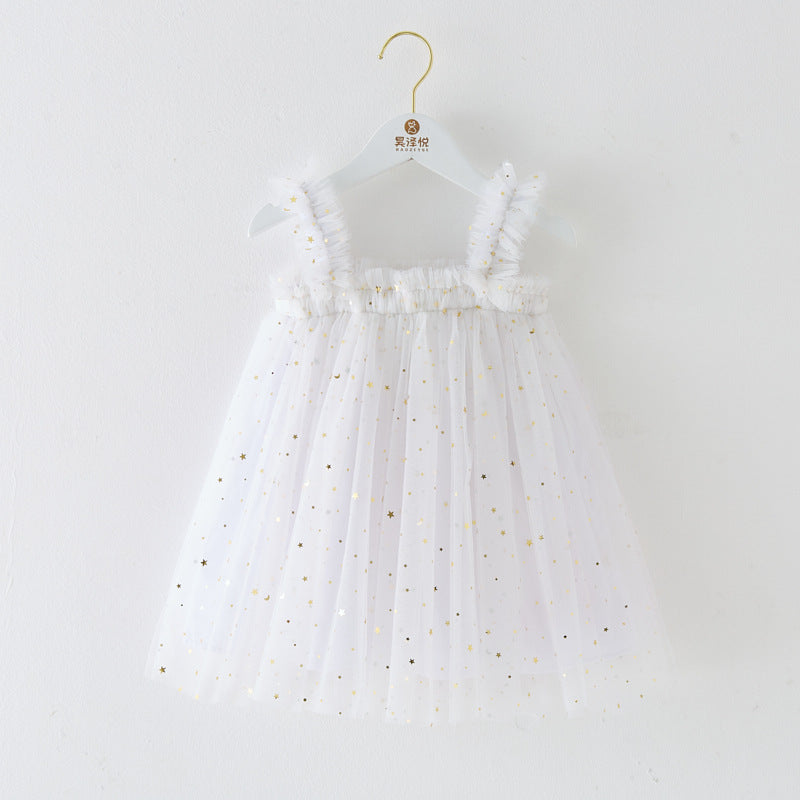 Vestido Infantil Tul Estrellas