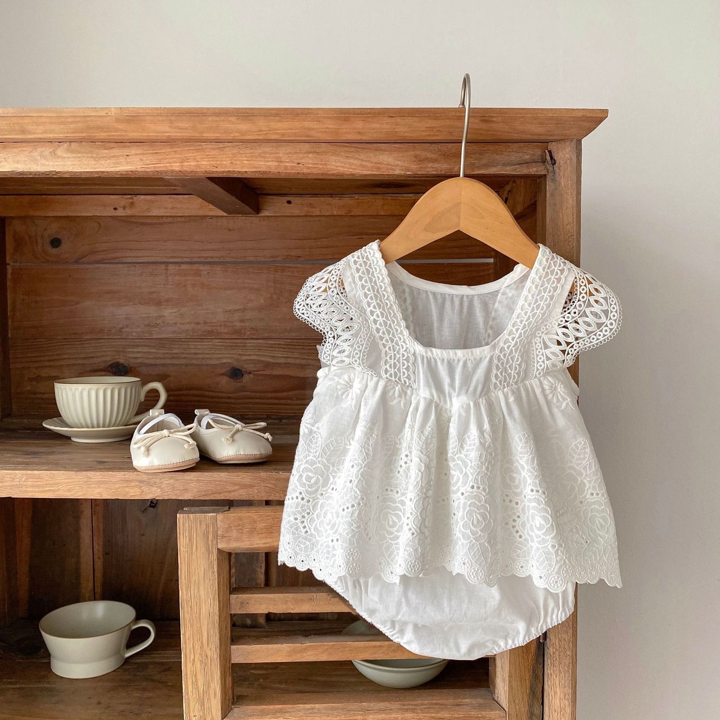 Body de Encaje de Mujer de Color Blanco