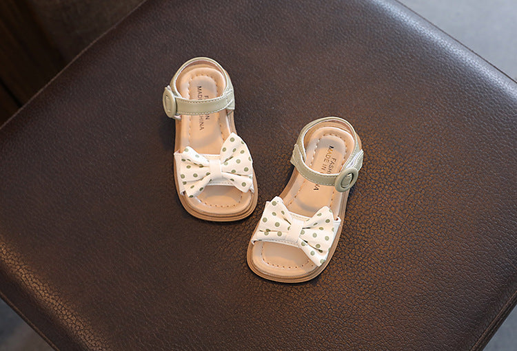 Sandália de Niña con Lazo y Lunares