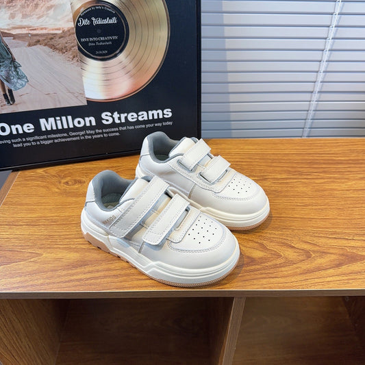 Zapatillas Blancas Con Velcro para Niños