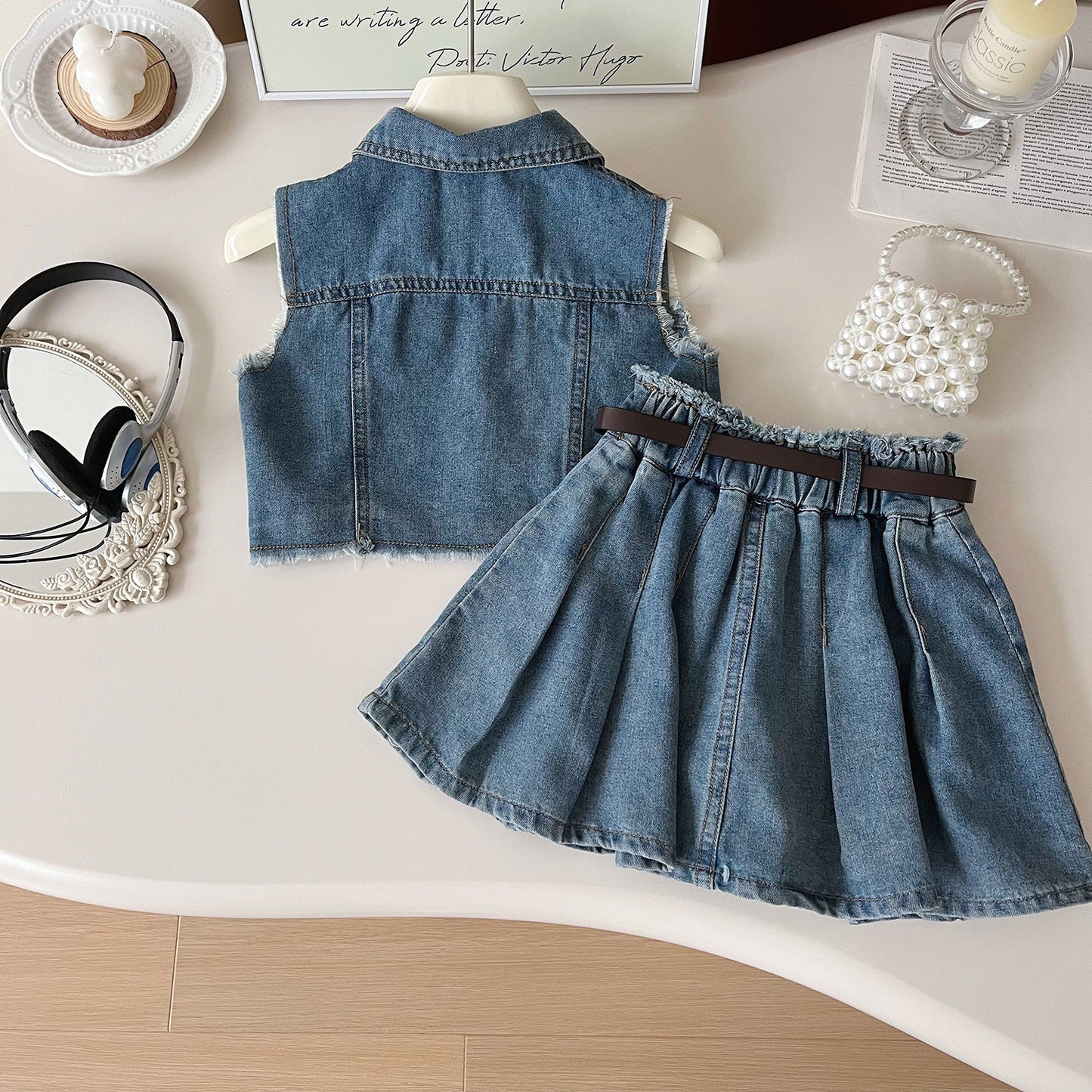 Conjunto Infantil Mujer Bolsillos Vaqueros