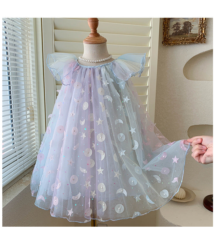 Vestido Infantil Estrellas y Lunas