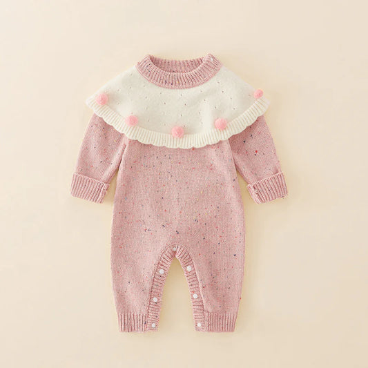 Mono de Punto con Pompones para Niña