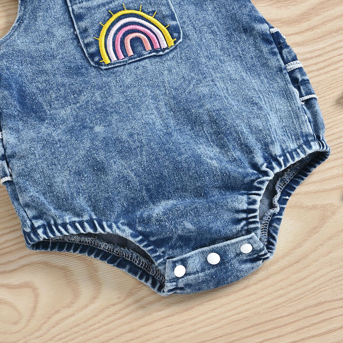 Body Infantil Arci Íris Jeans