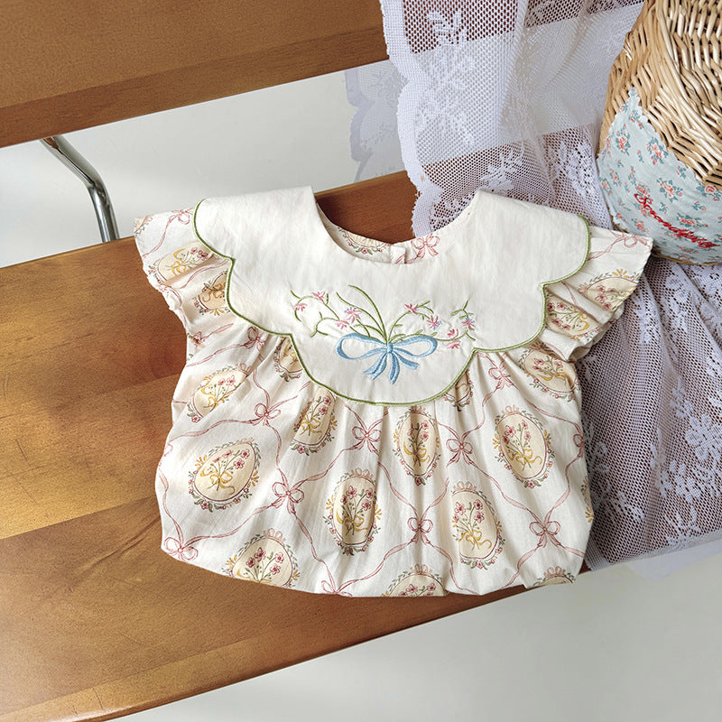 Vestido Infantil Volantes Flores
