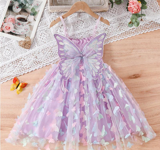 Vestido Infantil Mariposas y Alas