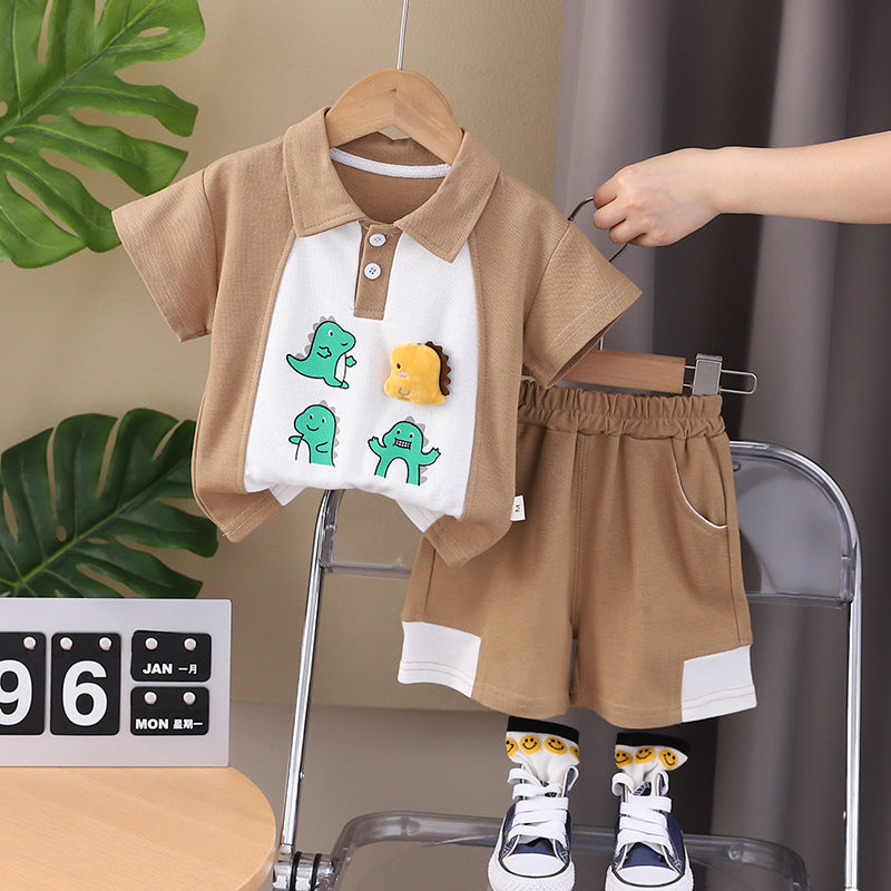 Conjunto Infantil de Dinosaurios de Verano Para Hombre