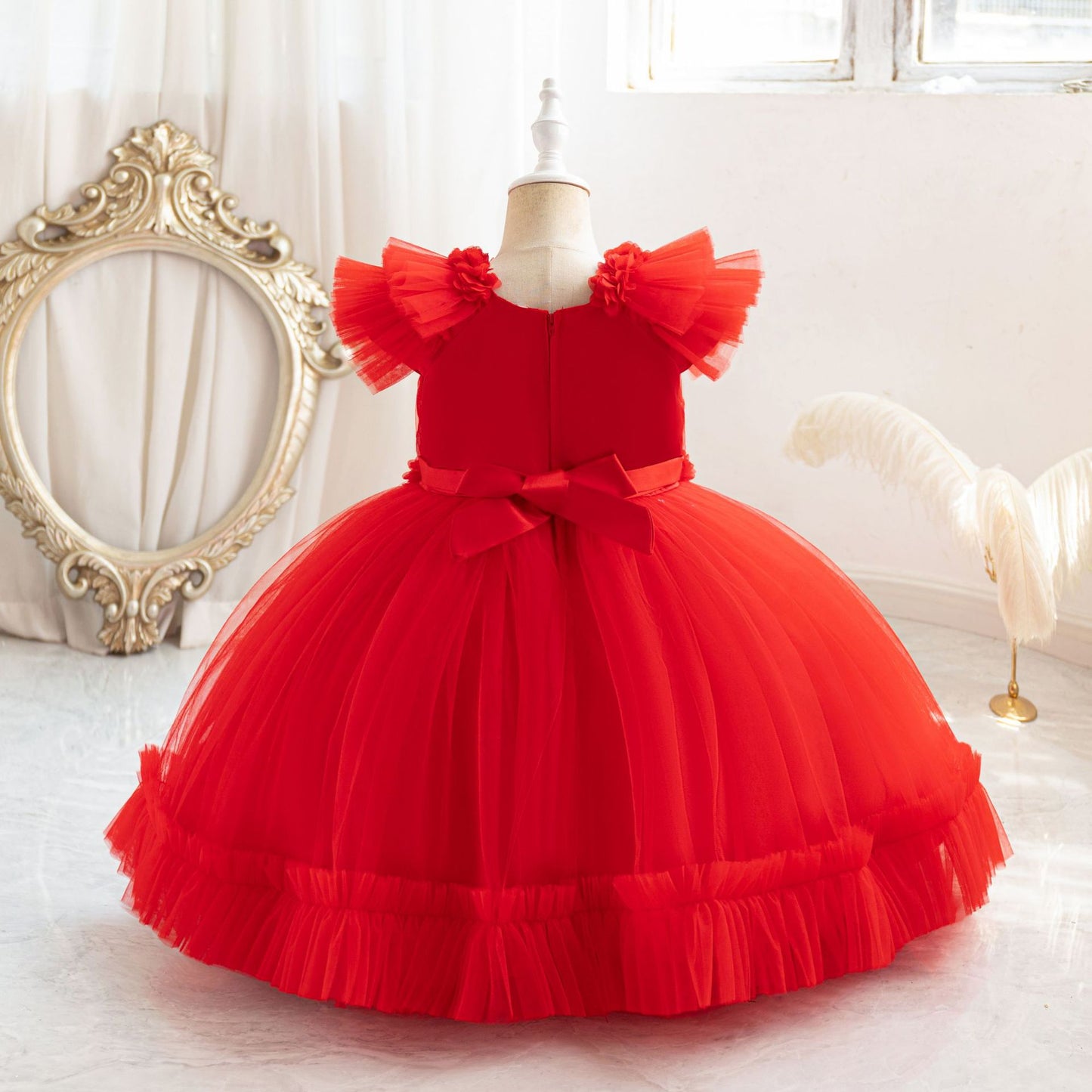 Vestido de Fiesta Infantil Tul Flores