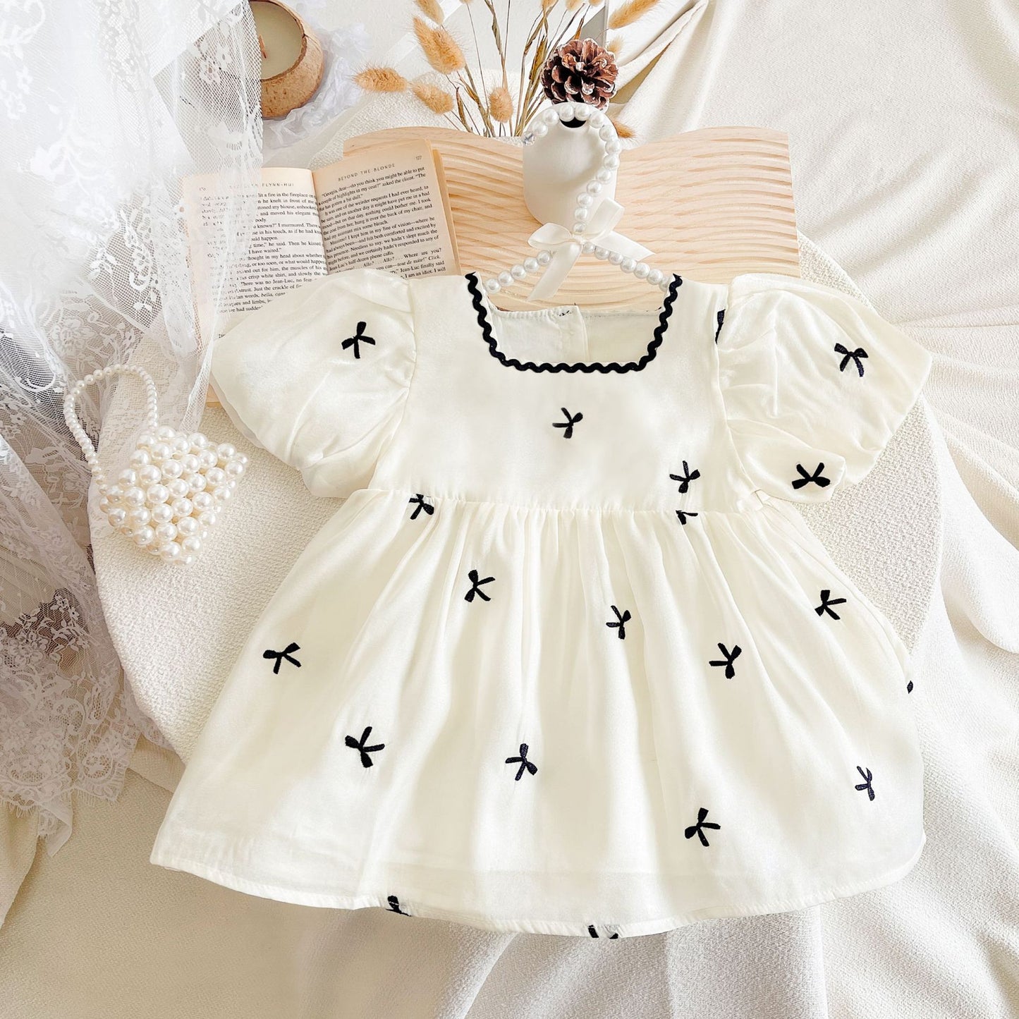 Vestido Infantil de Verano con Lazos
