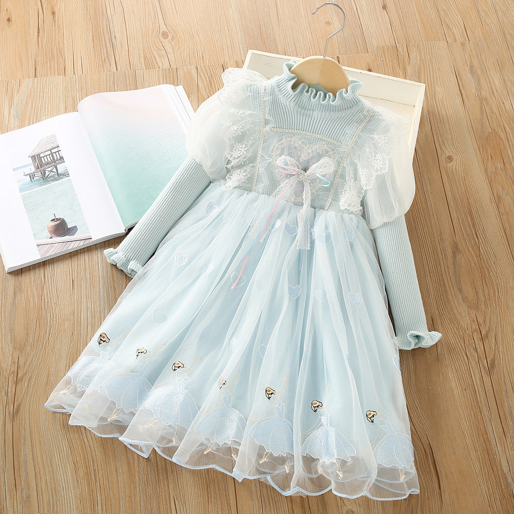 Vestido de Bailarina Infantil Con Lazo