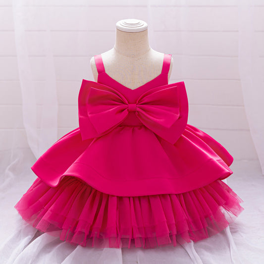 Vestido de Fiesta Infantil de Tul con Encaje