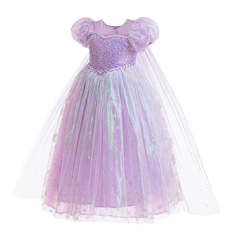 Vestido de Princesa Con Lentejuelas Para Niña