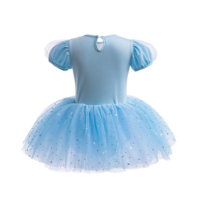 Vestido Infantil Princesa Tul Estrellas