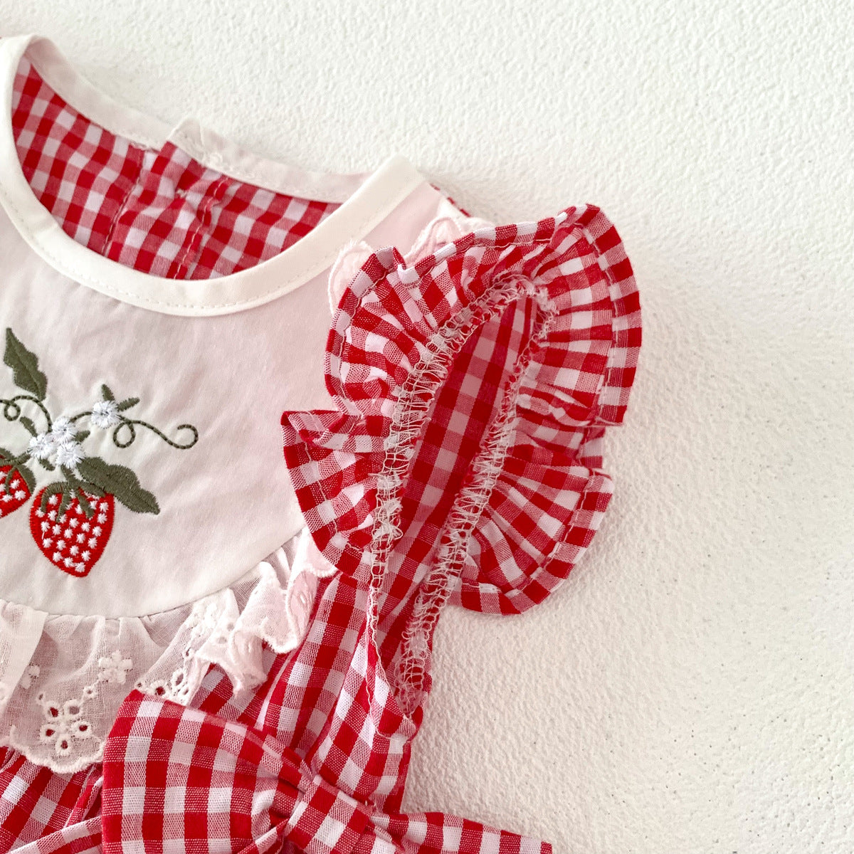 Body Infantil Cuadros Fresas