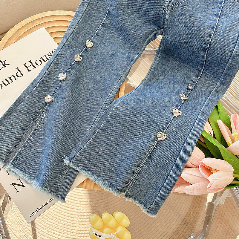 Pantalones Jeans Infantiles Corazones