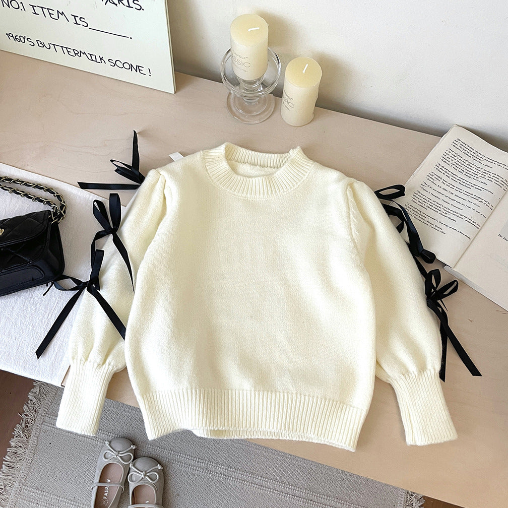 Blusa Infantil de Invierno con Lazos