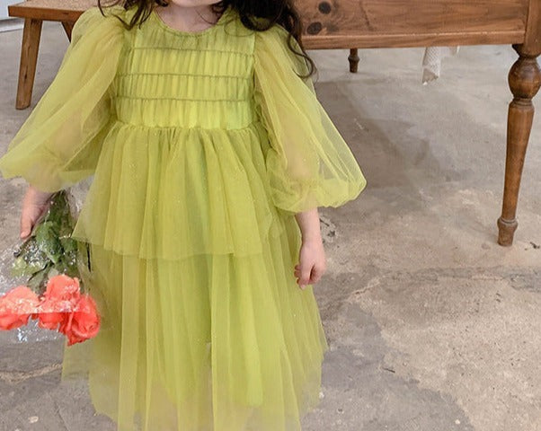 Vestido Infantil Volantes Tul