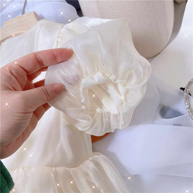 Vestido Infantil de Tul y Encaje