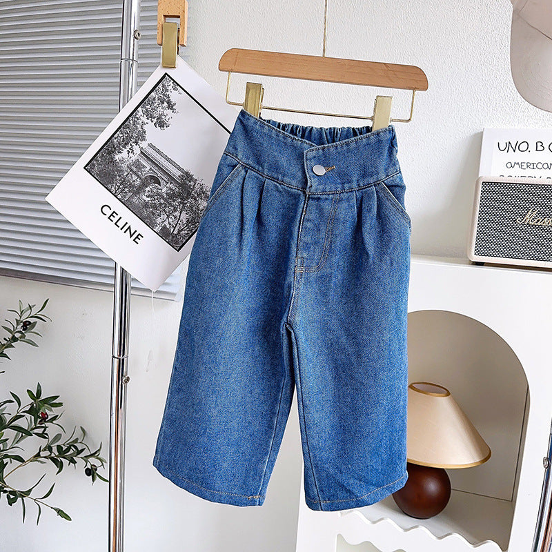 Conjunto Infantil Mujer Vaqueros con Botoncitos