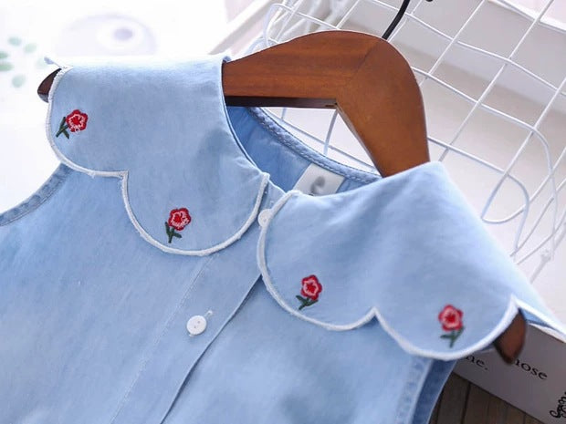 Conjunto de jeans florales para Niñas