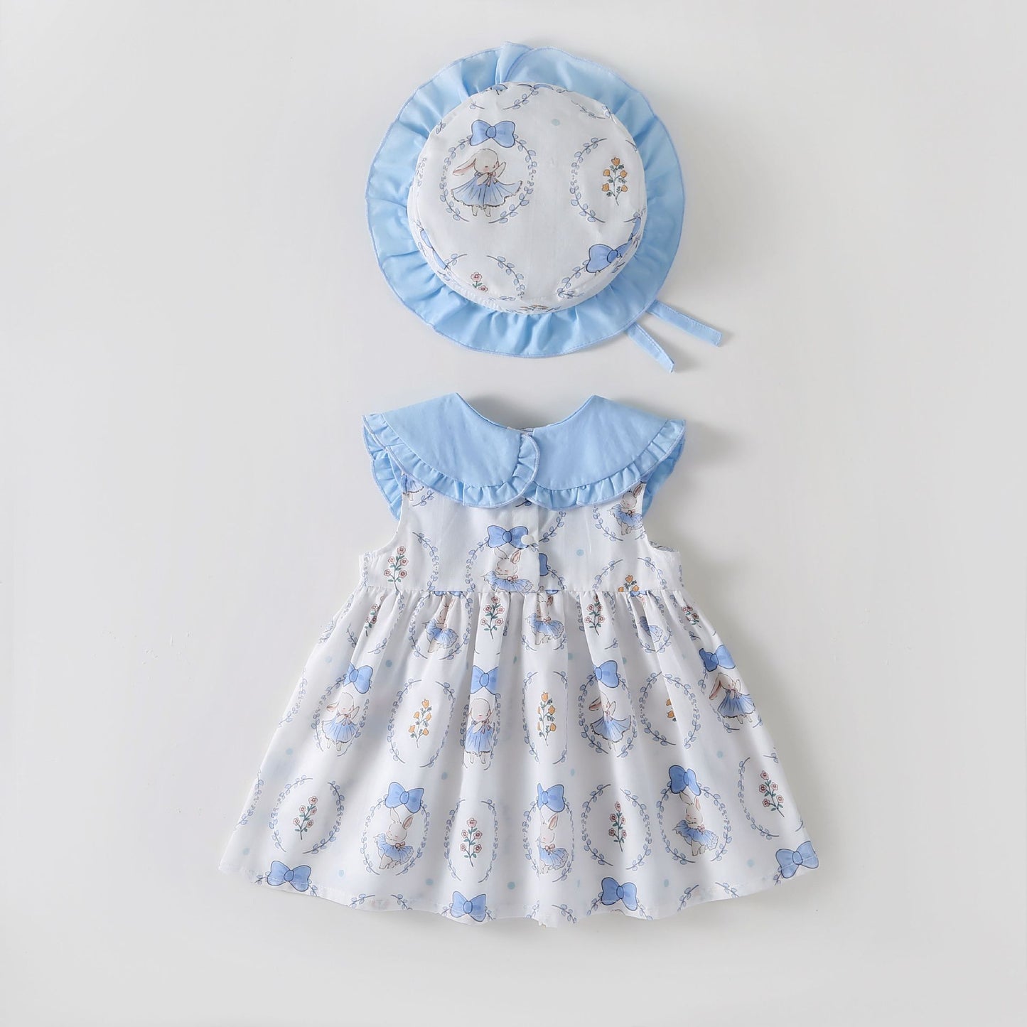 Vestido Infantil Conejita Azul