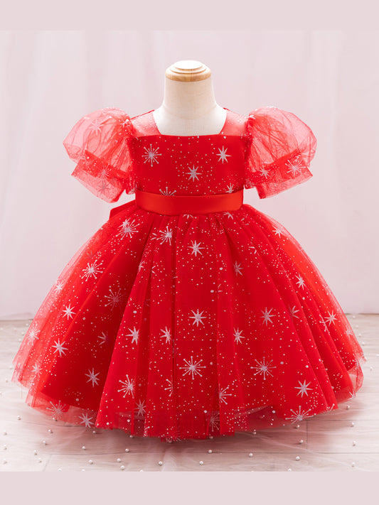 Vestido Navideño Brillante Infantil