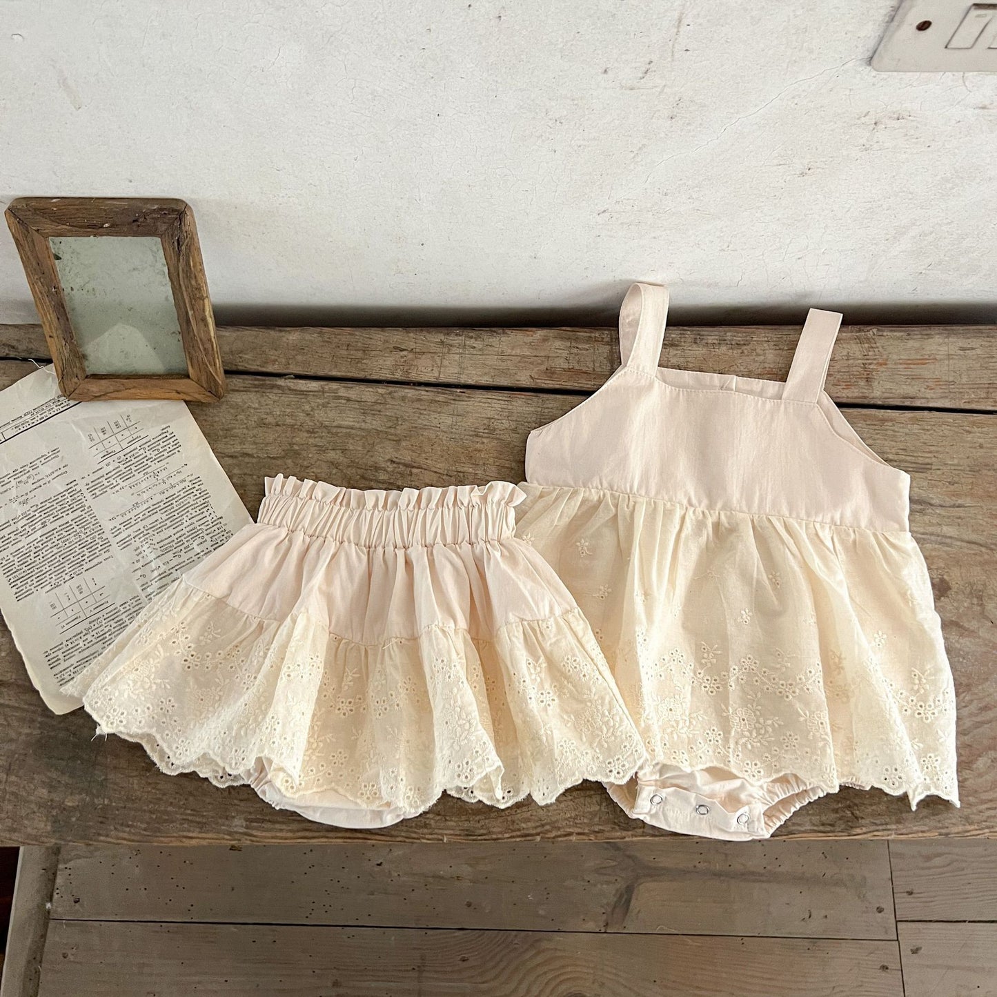 Conjunto Infantil Verano Beige