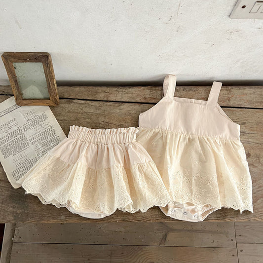 Conjunto Infantil Verano Beige