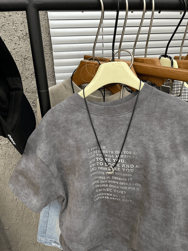 Camiseta Hombre Niño Letras