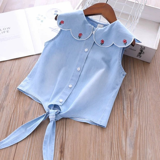 Conjunto de jeans florales para Niñas