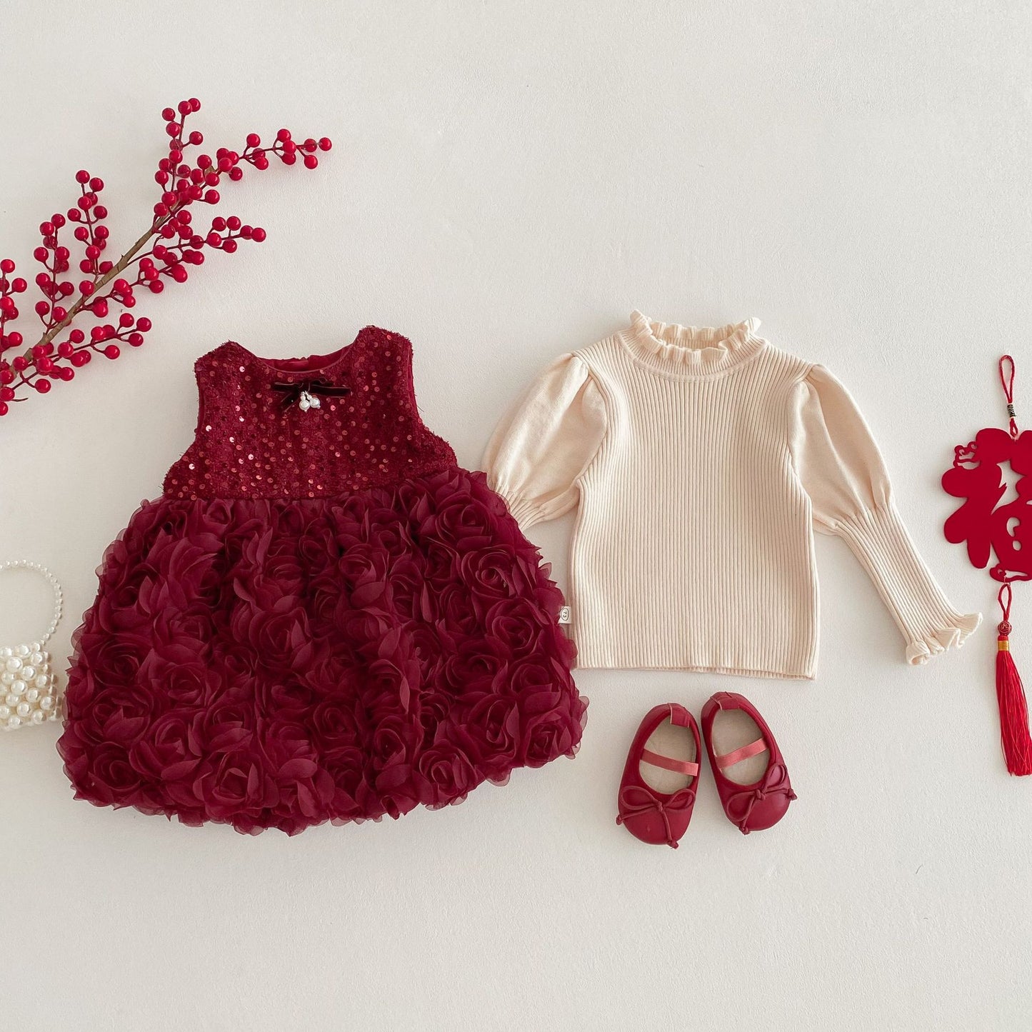 Vestido Infantil Invierno/Verano Flores