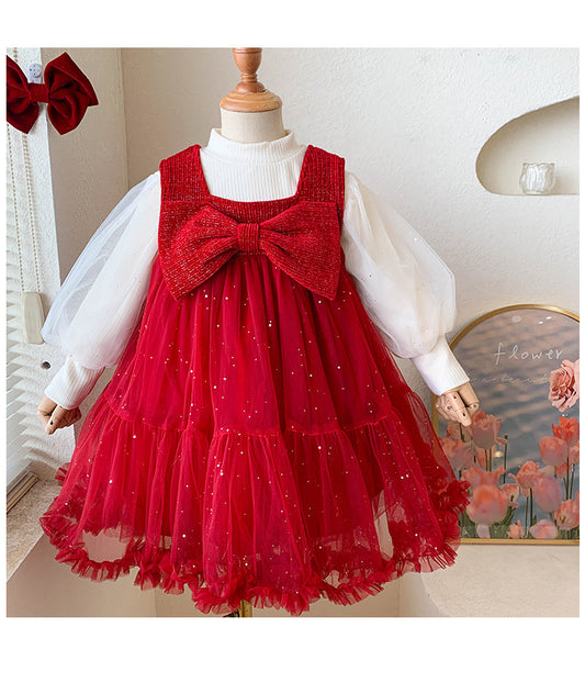 Vestido de Encaje Infantil Invierno/ Verano