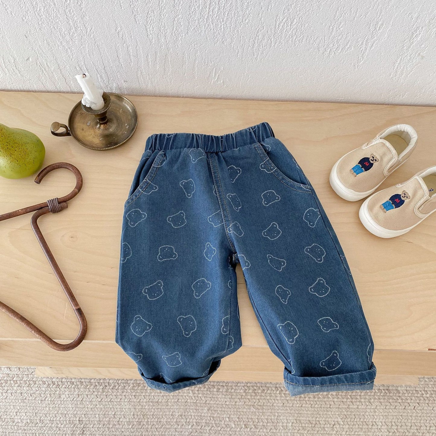 Vaqueros para niños con ositos de peluche