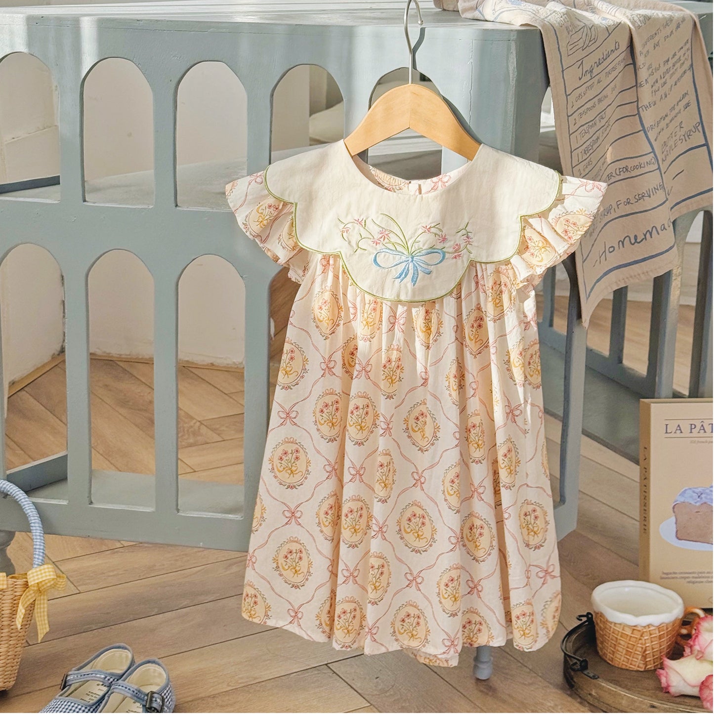 Vestido Infantil Volantes Flores