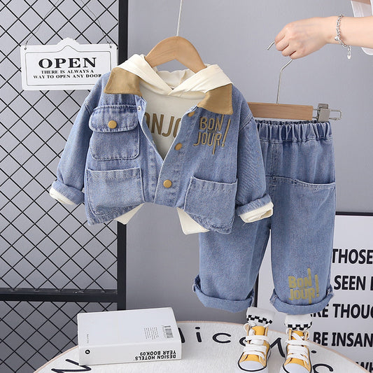 Conjunto de jeans de 3 piezas para niño