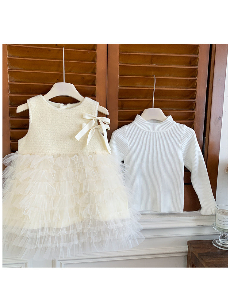 Vestido Infantil Invierno/Verano Tul Lazos