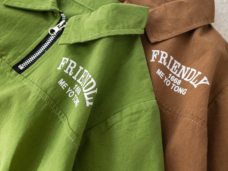 Conjunto de Polo Con Cremallera Para Niño