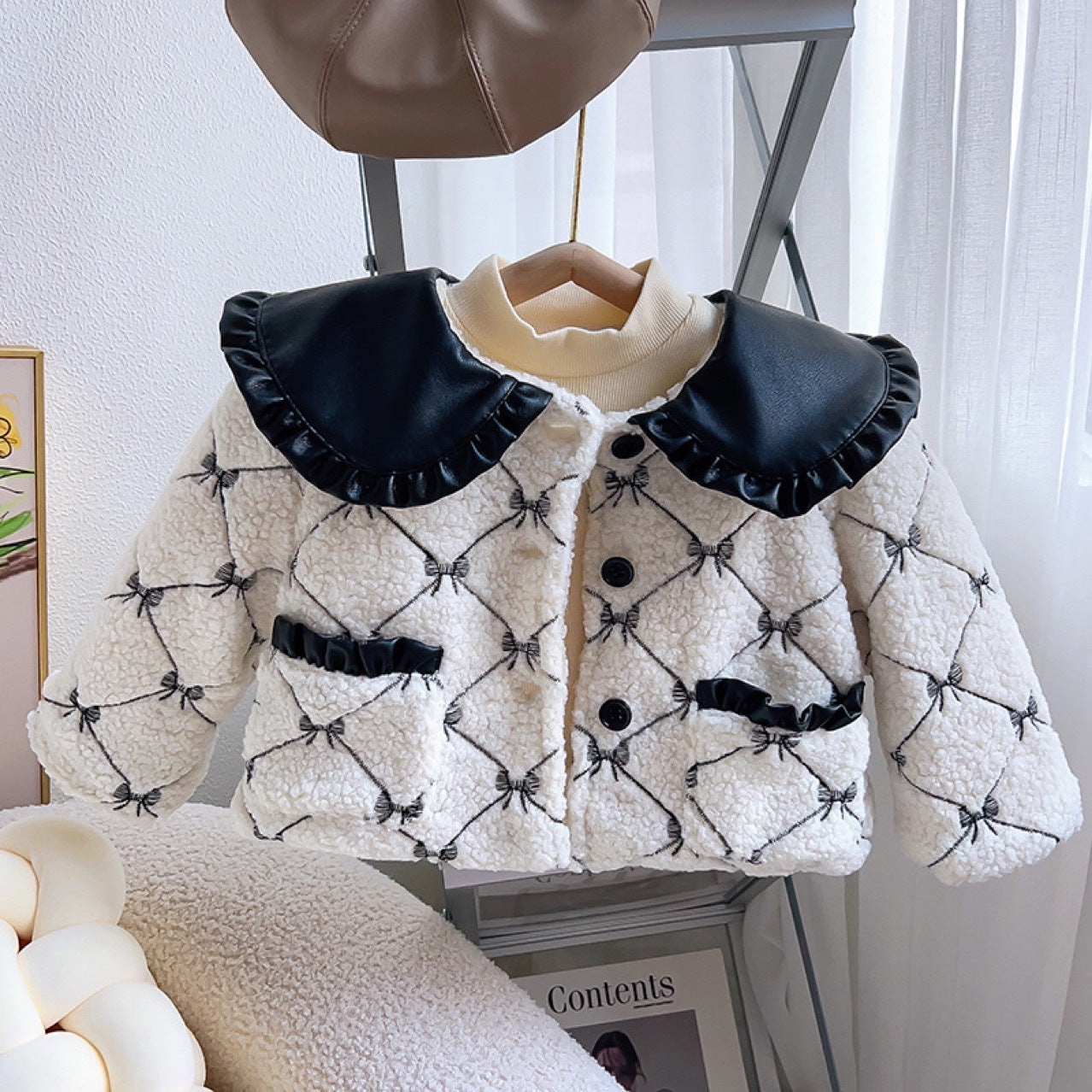 Abrigo Infantil Mujer Lazos