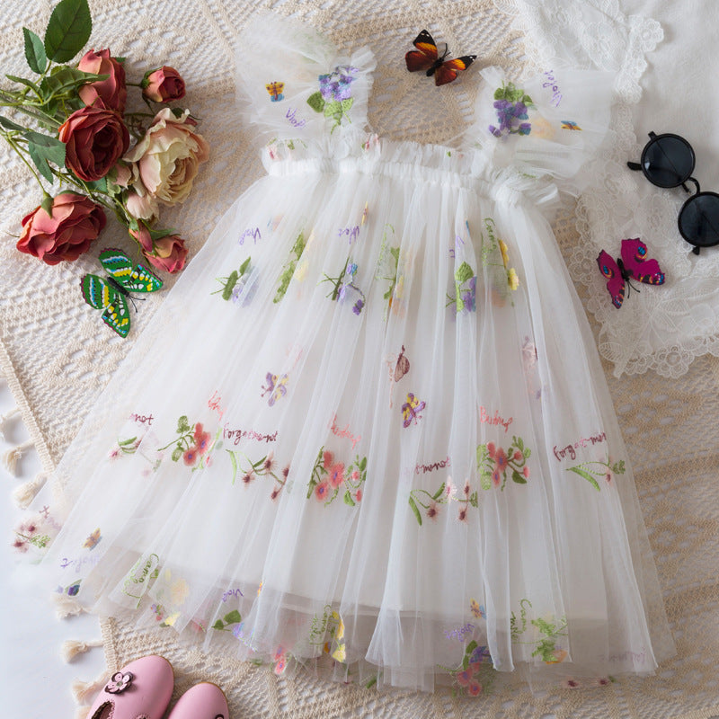 Vestido Infantil Asinha Tul Floral