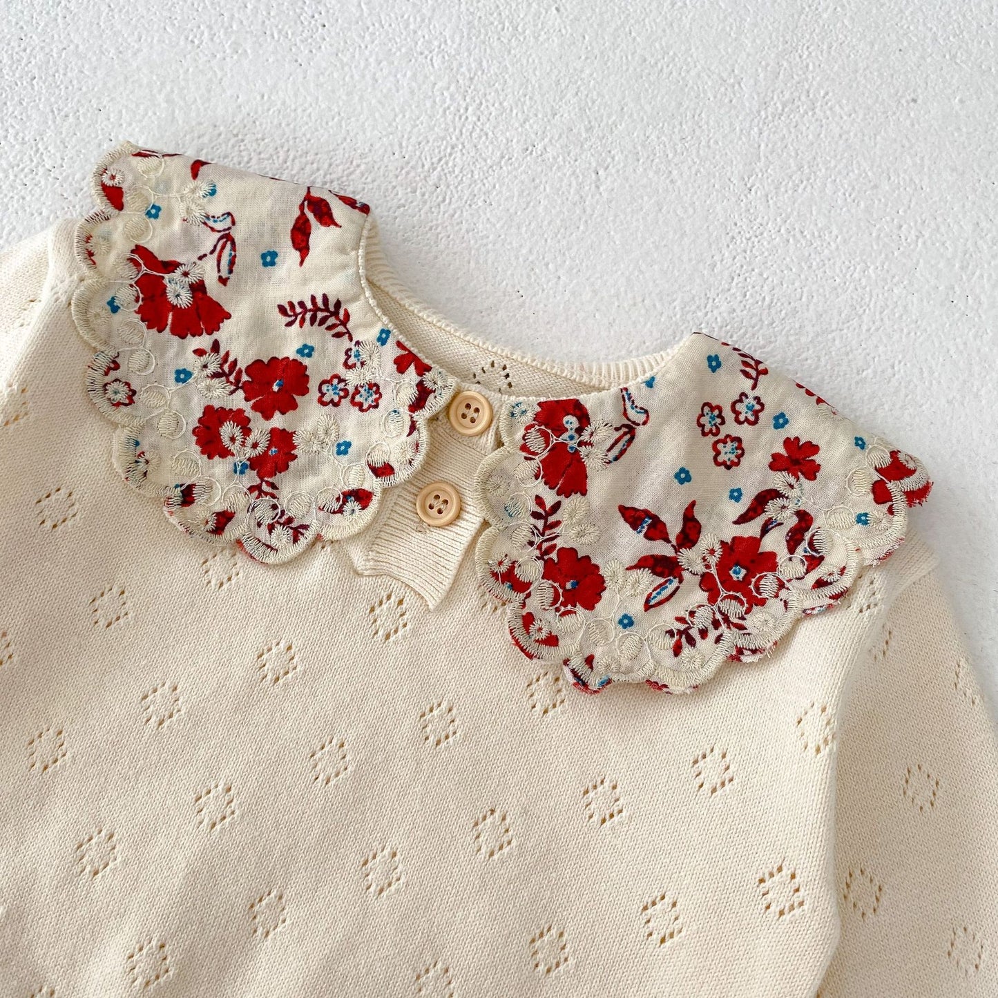 Blusa Infantil Mujer Cuello Floral