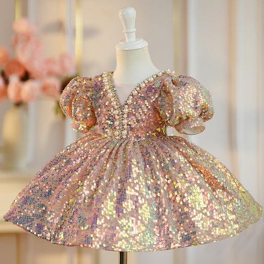 Vestido de Fiesta Infantil Perla Brillante