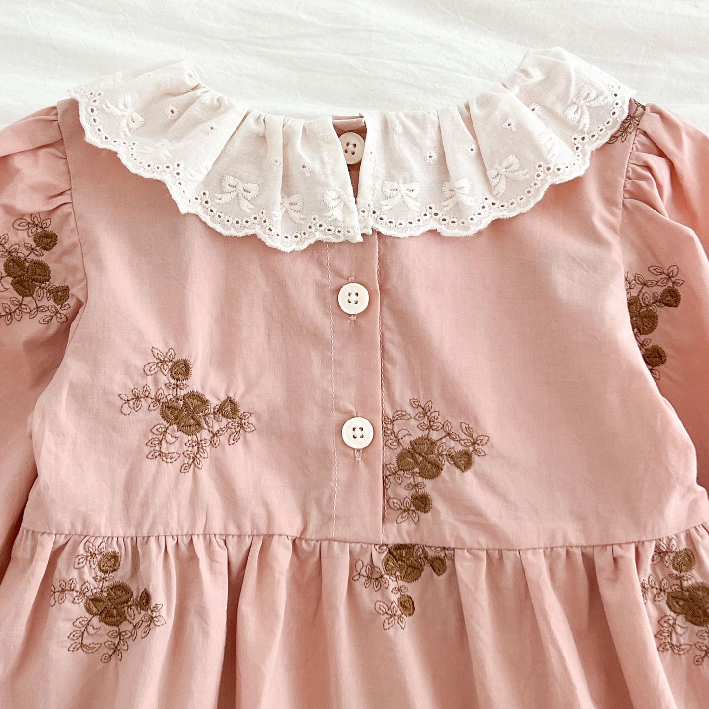 Body de Niña Con Encaje Floral